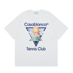 Casablanca Tennis Club Sun & Court T-Shirt - White