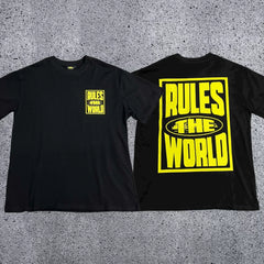 Corteiz RTW Box Logo T-Shirt – Black/Yellow