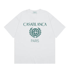 Casablanca Paris Laurel Wreath Logo T-Shirt - White