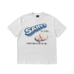 Saint Michael "SAINT Is Life" Cookies Graphic Vintage T-Shirt - Off-White