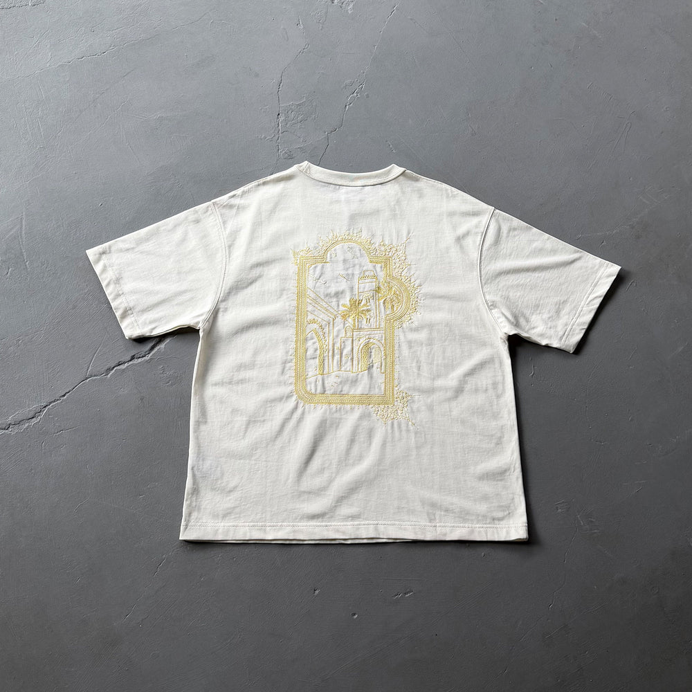 Derschutze Architectural Frame Graphic T-Shirt - Cream