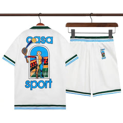 Casablanca Casa Sport Tennis Set - White / Blue
