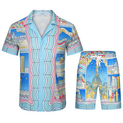 Casablanca Architecture & Coastal Resort Set - Light Blue / Pink / Multi