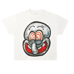 Billionaire Studios Cartoon Dizzy Squid Character T-Shirt - White