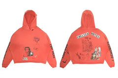 PALY Hollywood Chelsea Hotel Vintage Collage Hoodie - Orange-Red