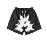 Billionaire Studios Deconstructed Star Applique Shorts - Black/White