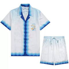 Casablanca Blue Wave Trim Set - White / Blue