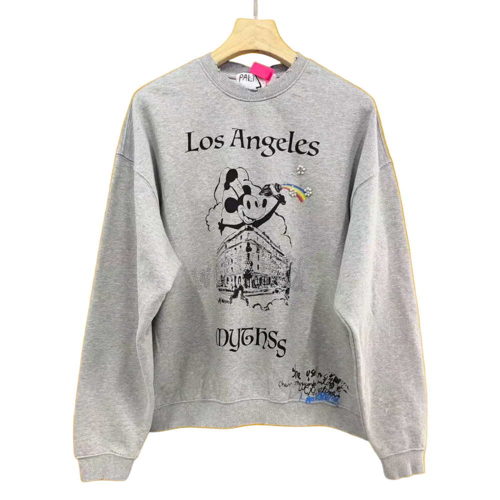PALY Hollywood "Los Angeles" Vintage Graphic Sweatshirt - Grey