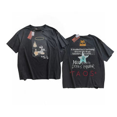 PALY Hollywood Multi-Graphic & Text Tee - Black