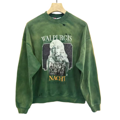PALY Hollywood "Walpurgisnacht" Vintage Gradient Sweatshirt - Green