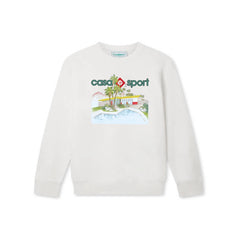 Casablanca Casa Sport Swimming Pool Graphic Sweatshirt - White
