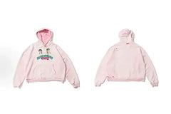 PALY Hollywood Cartoon Character Graphic Hoodie - Pink