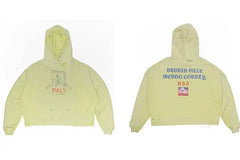 PALY Hollywood Small Logo & Back Text Hoodie - Yellow-Green