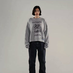 PALY Hollywood "Los Angeles" Vintage Graphic Sweatshirt - Grey