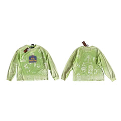 PALY Hollywood Vintage All-Over Doodle Long-Sleeve T-Shirt - Light Green