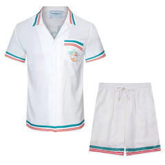 Casablanca Green & Red Tipped Resort Set - White / Green / Red