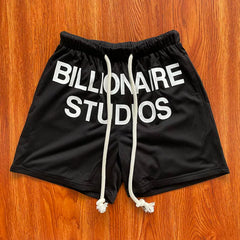 Billionaire Studios Bold Logo Mesh Shorts - Black