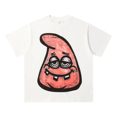 Billionaire Studios Cartoon Drowsy Star Character T-Shirt - White