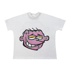 Billionaire Studios Cartoon Pink Haired Character T-Shirt - White