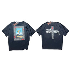 PALY Hollywood "I ♥ Hollywood" Cross Graphic T-Shirt - Black
