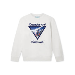Casablanca Aviator Jet Triangle Sweatshirt - White