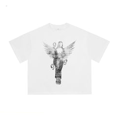 Billionaire Studios Winged Figure & Number Graphic T-Shirt - White