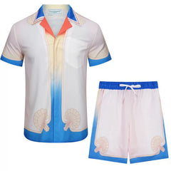 Casablanca Gradient Blue & Orange Set - White / Blue