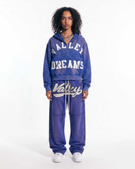Vale Forever Classico Zip Up Hoodie Sapphire Blue