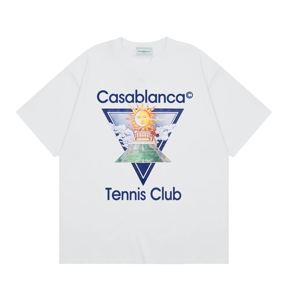 Casablanca Tennis Club Sun & Court T-Shirt - White