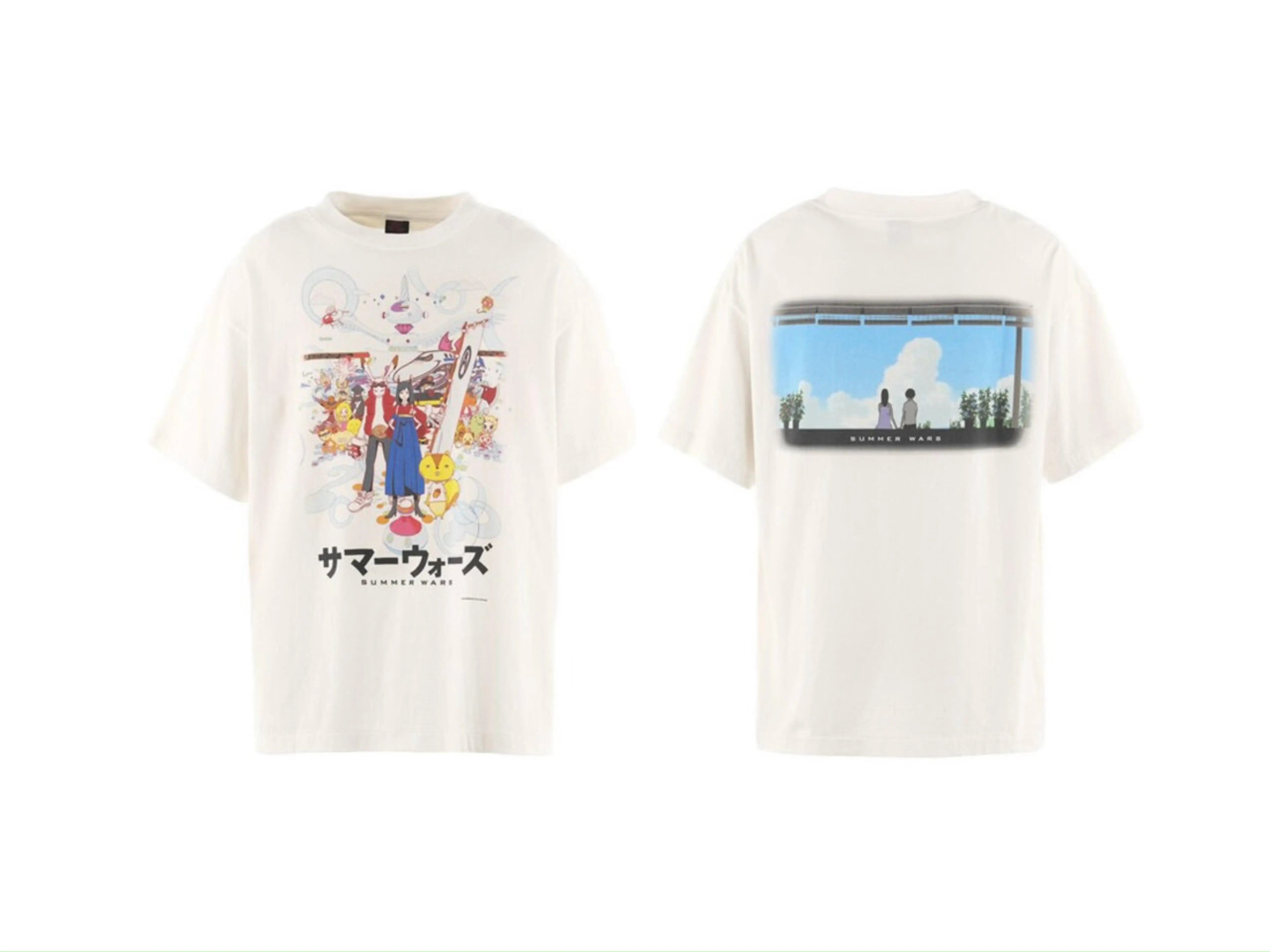 Saint Michael x Summer Wars Anime Collaboration Vintage T-Shirt - Off-White