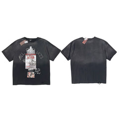 PALY Hollywood Vintage Jazz & Collage Graphic T-Shirt - Black
