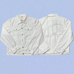 Corteiz Heavyweight Denim Jacket White