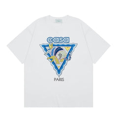 Casablanca Paris Wave & Crocodile Graphic T-Shirt - White