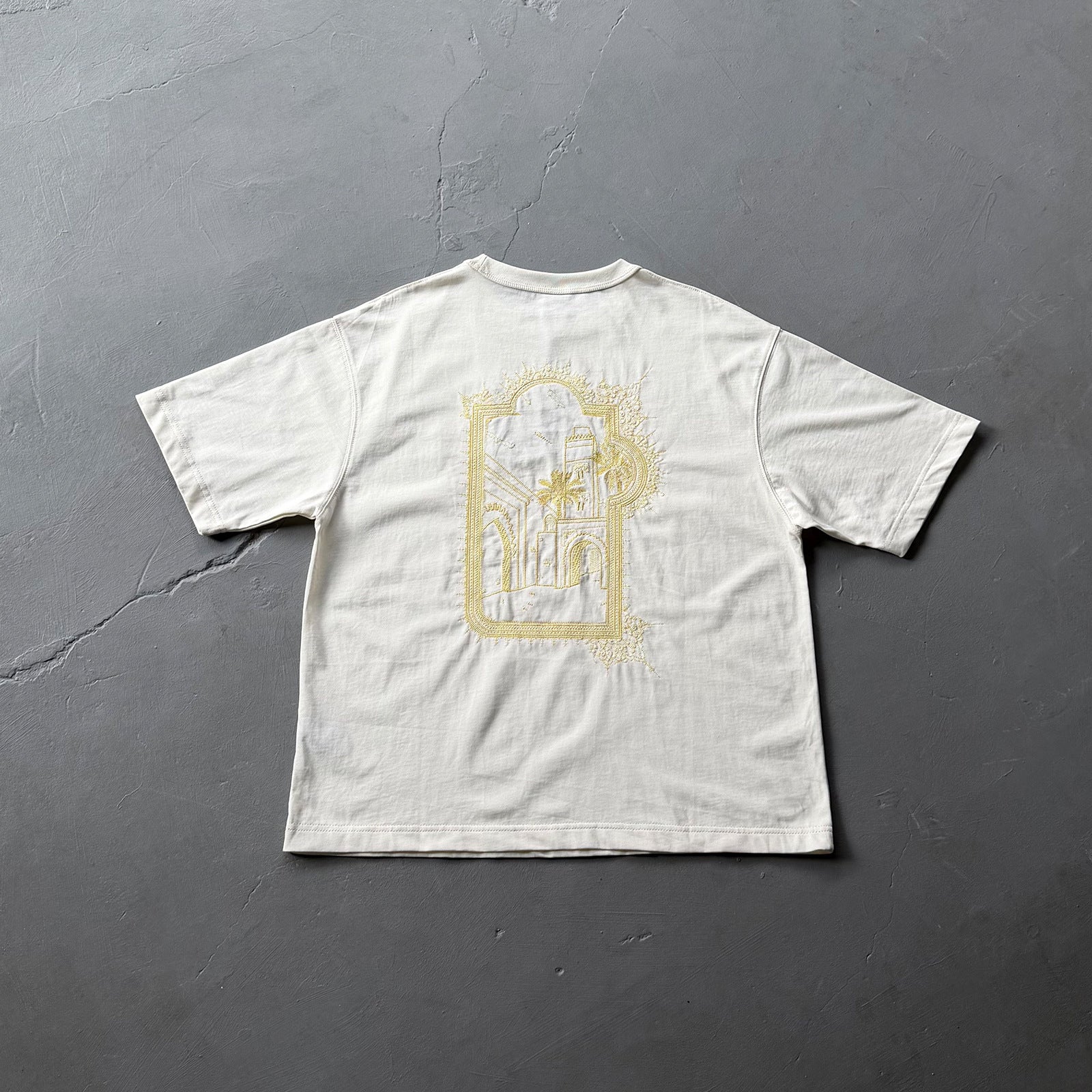 Derschutze Architectural Frame Graphic T-Shirt - Cream