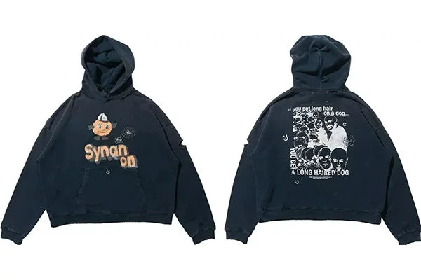 PALY Hollywood "Synanon" Vintage Graphic Hoodie - Black
