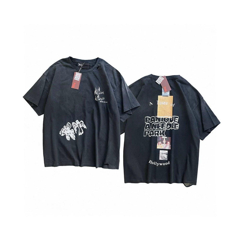 PALY Hollywood Hollywood Vintage Collage Graphic T-Shirt - Black
