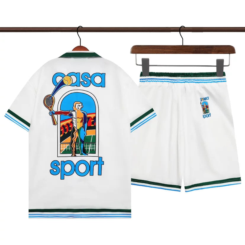 Casablanca Casa Sport Tennis Set - White / Blue