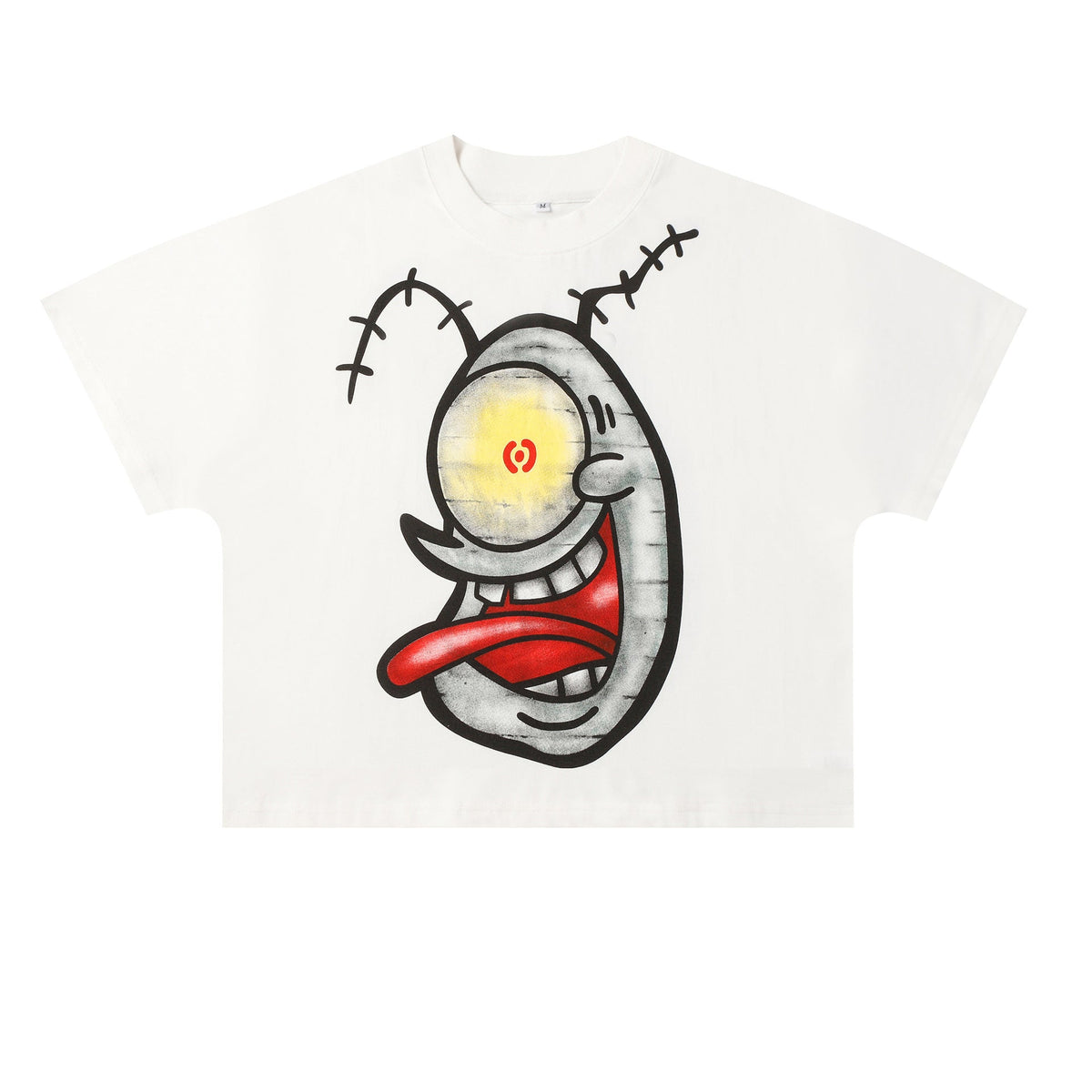 Billionaire Studios Cartoon One-Eyed Creature Graphic T-Shirt - White
