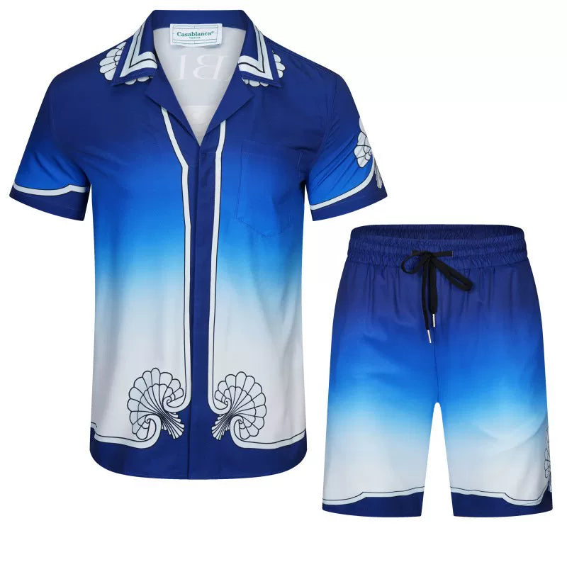 Casablanca Royal Blue Ocean Shell Set - Royal Blue / White