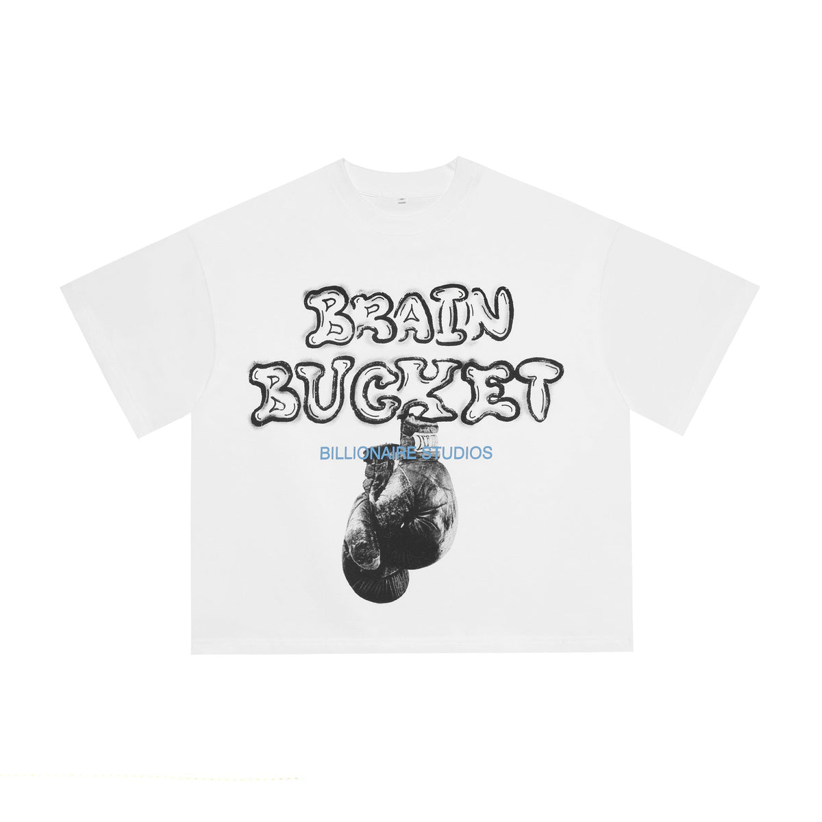 Billionaire Studios Brain Bucket Boxing Gloves T-Shirt - White