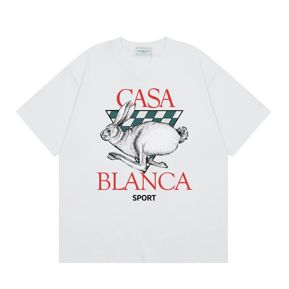 Casablanca Sport Running Rabbit T-Shirt - White