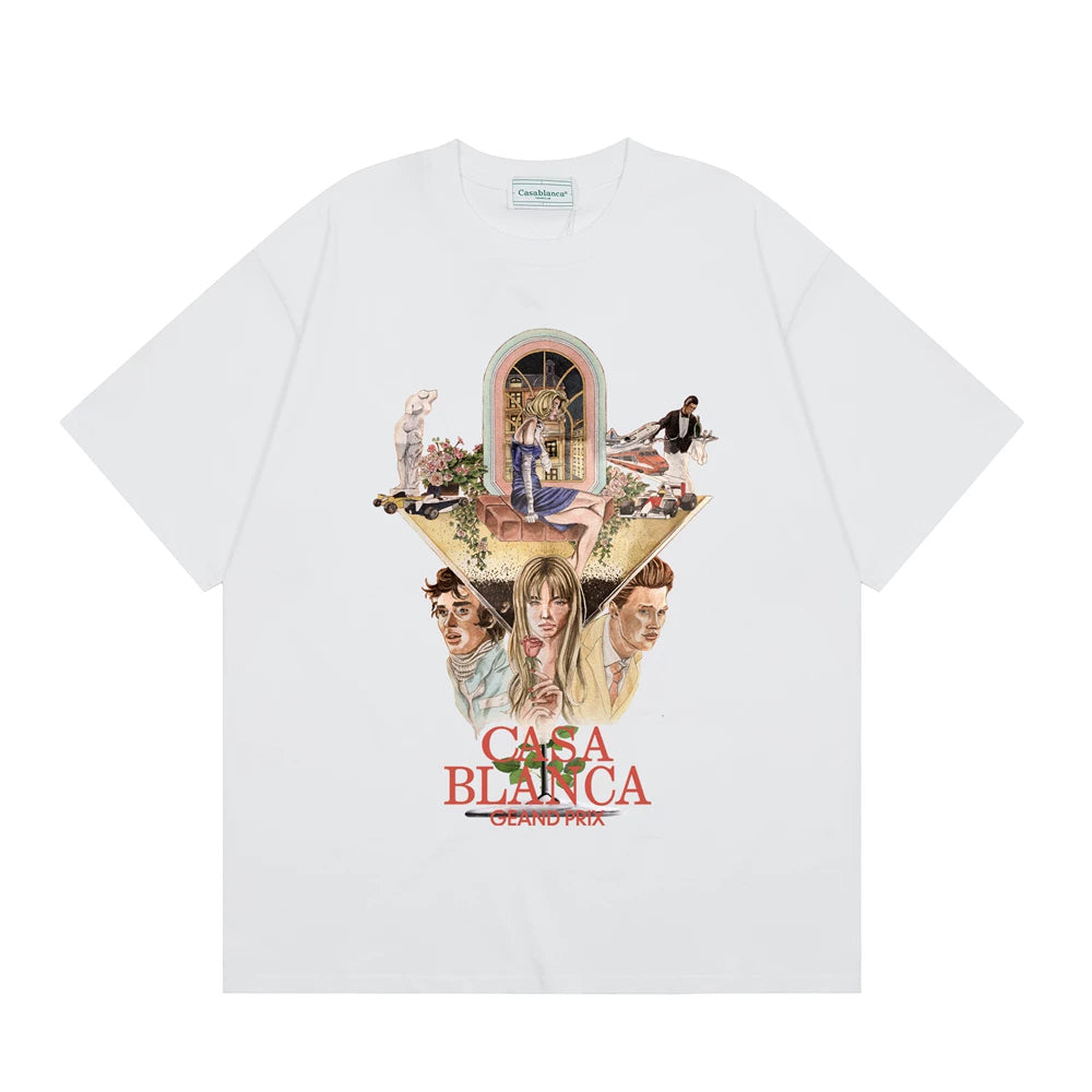 Casablanca Portrait & Arch Montage T-Shirt - White