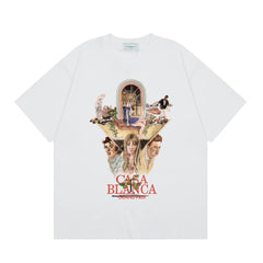Casablanca Portrait & Arch Montage T-Shirt - White