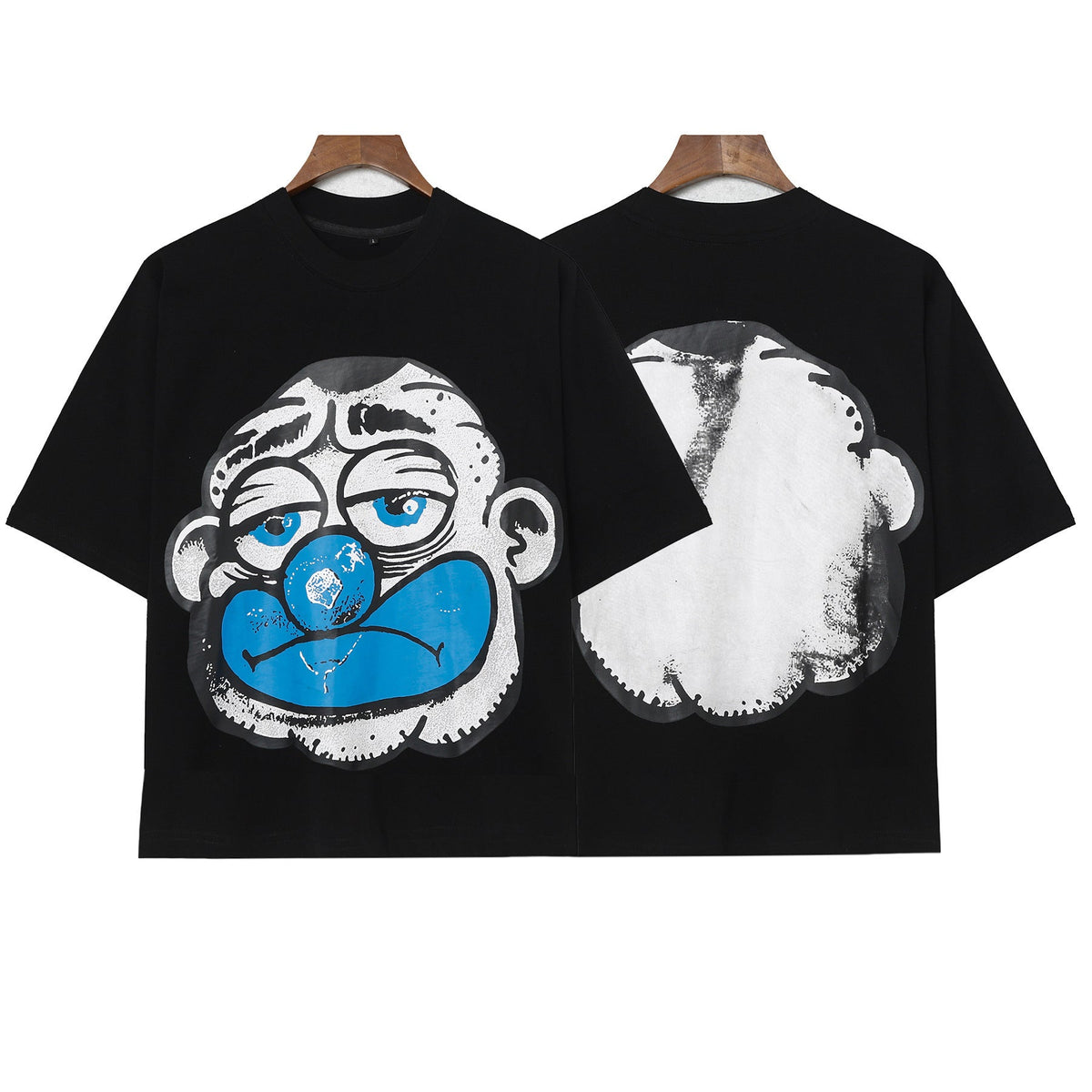Billionaire Studios Blue Nose Melancholy Character T-Shirt - Black