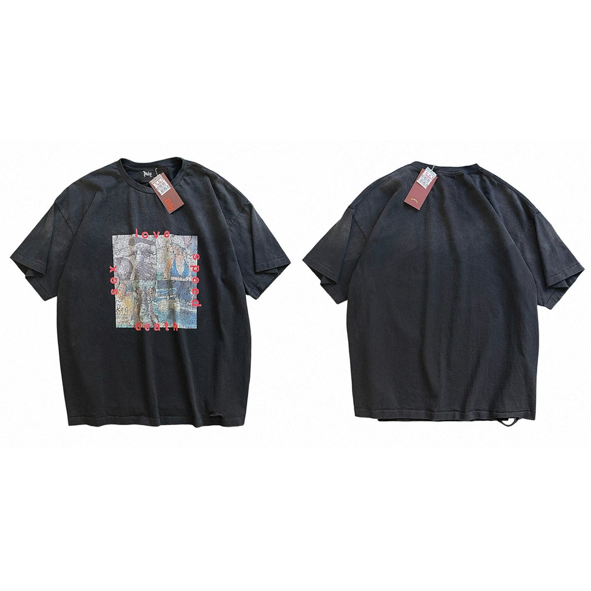 PALY Hollywood Square Art Graphic T-Shirt - Black