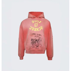 PALY Hollywood "Love Street" Gradient Graphic Hoodie - Red