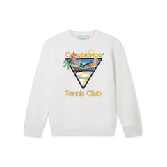 Casablanca Tennis Club Triangle Graphic Sweatshirt - White