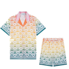 Casablanca Gradient Heart Monogram Set - Yellow / Pink / Blue