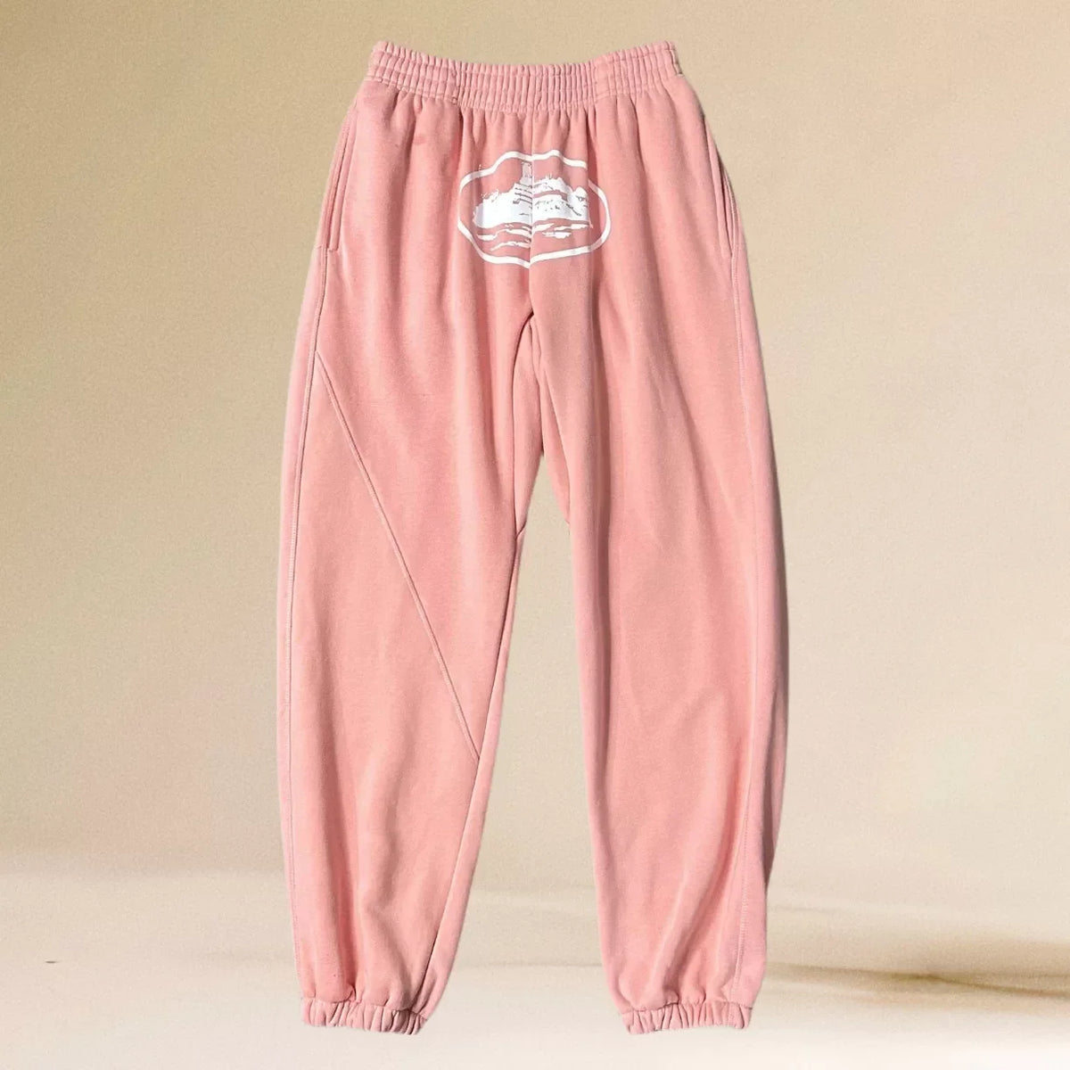 Corteiz Alcatraz Island Heavyweight Sweatpants pink