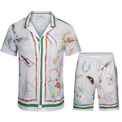 Casablanca Equestrian & Accessory Sketch Set - White / Green / Multi